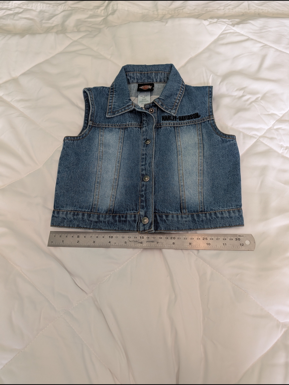 Harley-Davidson Blue Denim Sleeveless Vest